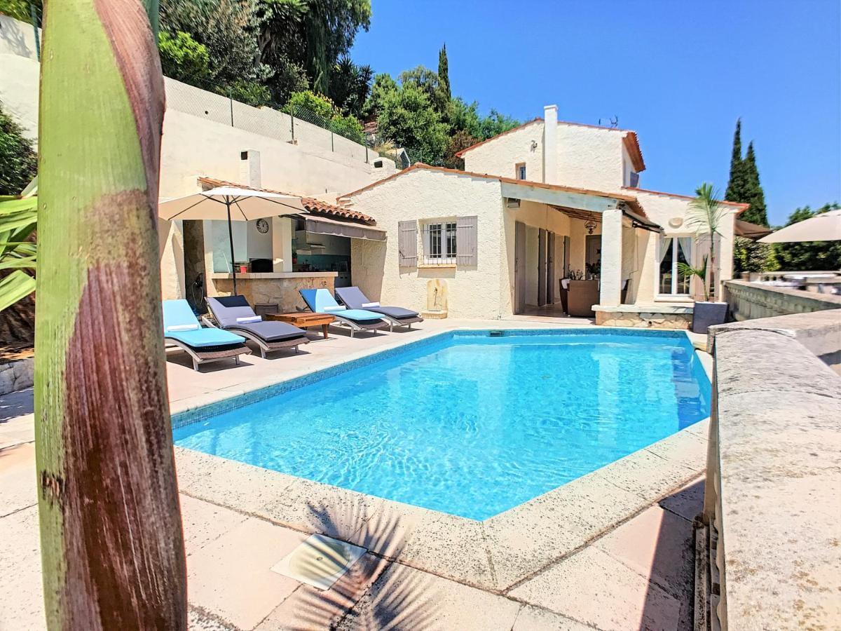 3 Bedrooms Villa Near Cannes - Pool & Jacuzzi - Sea View Mandelieu Zewnętrze zdjęcie