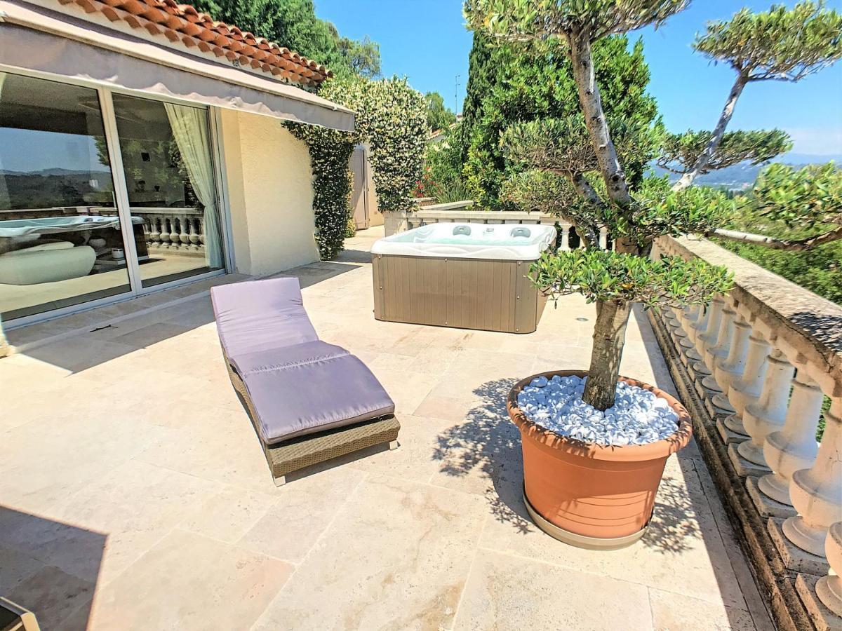 3 Bedrooms Villa Near Cannes - Pool & Jacuzzi - Sea View Mandelieu Zewnętrze zdjęcie