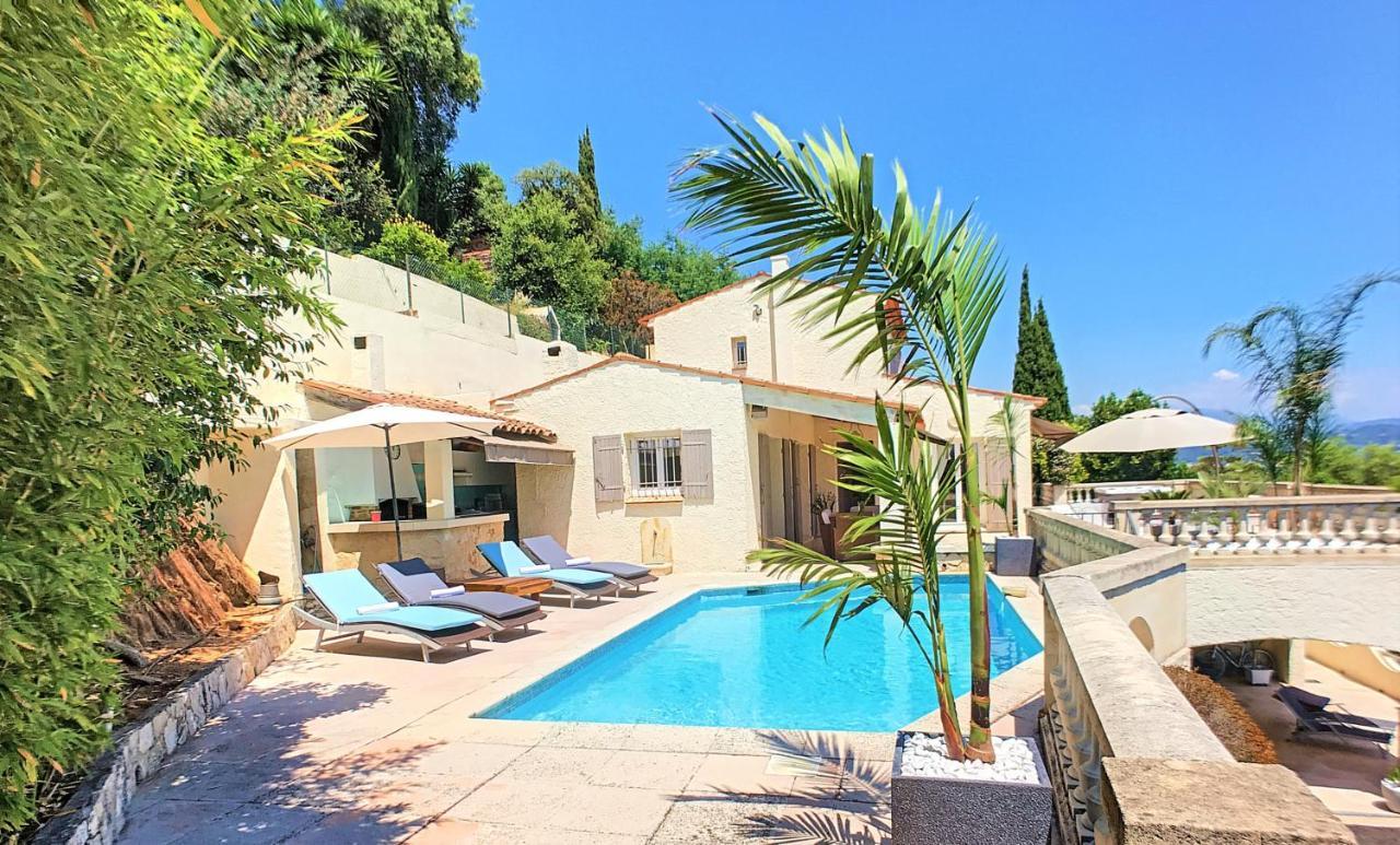3 Bedrooms Villa Near Cannes - Pool & Jacuzzi - Sea View Mandelieu Zewnętrze zdjęcie