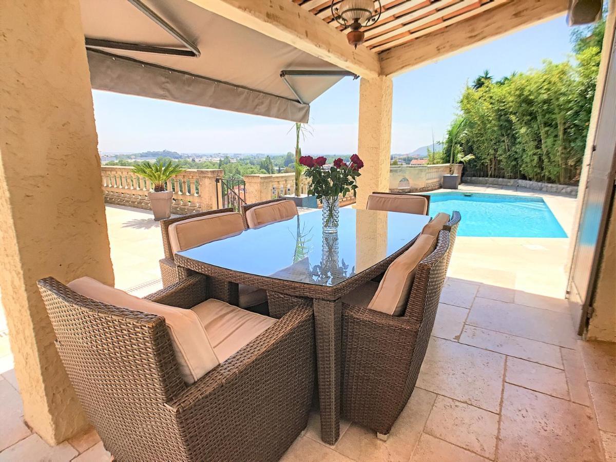 3 Bedrooms Villa Near Cannes - Pool & Jacuzzi - Sea View Mandelieu Zewnętrze zdjęcie