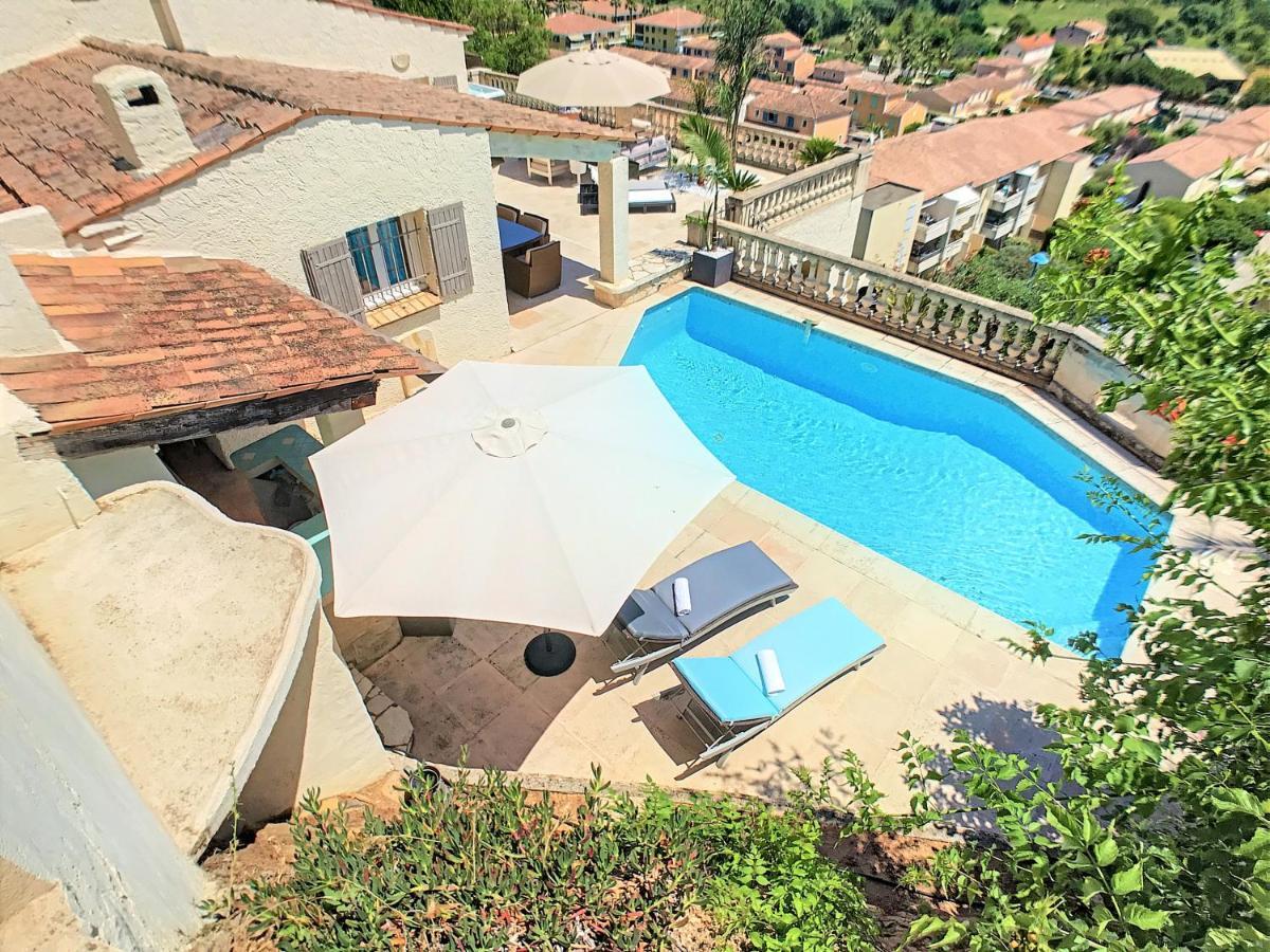 3 Bedrooms Villa Near Cannes - Pool & Jacuzzi - Sea View Mandelieu Zewnętrze zdjęcie