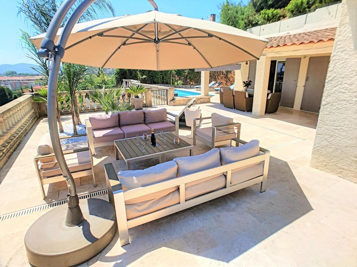 3 Bedrooms Villa Near Cannes - Pool & Jacuzzi - Sea View Mandelieu Zewnętrze zdjęcie