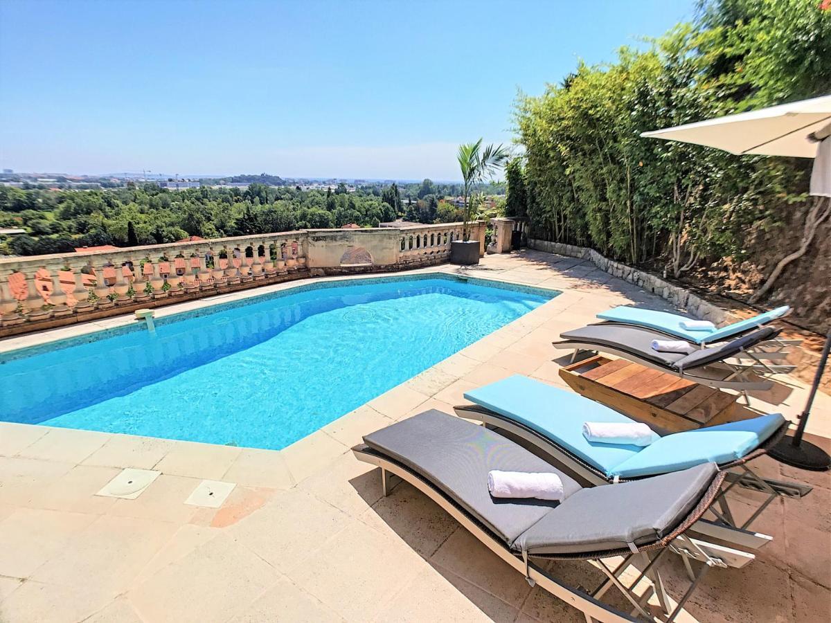 3 Bedrooms Villa Near Cannes - Pool & Jacuzzi - Sea View Mandelieu Zewnętrze zdjęcie